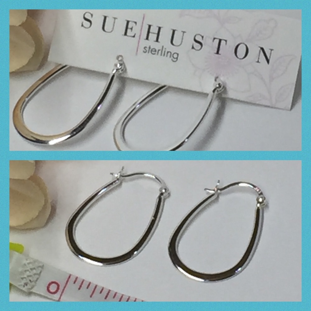 🆕❤️Sterling Silver Medium Oval Hoop Earrings